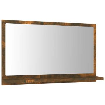 Bathroom Mirror Smoked Oak 60x10.5 cm - Stylish & Practical