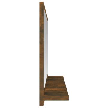 Bathroom Mirror Smoked Oak 60x10.5 cm - Stylish & Practical