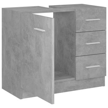 Concrete Grey Sink Cabinet - Stylish Storage Solution | HipoMarket