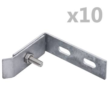 Wall Corner Connector 10 Sets - Durable Silver Finish