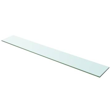 Clear Glass Shelf Panel 100x15 cm - Durable & Modern Display