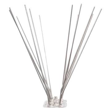 4-Row Stainless Steel Bird Spikes Set of 6 - 3m | Hipomarket