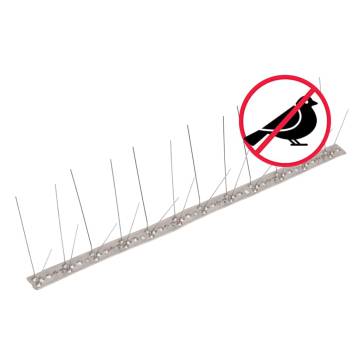 4-Row Stainless Steel Bird Spikes Set of 6 - 3m | Hipomarket