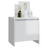 Elegant High Gloss White Bedside Cabinet - 45x34x44.5 cm