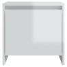 Elegant High Gloss White Bedside Cabinet - 45x34x44.5 cm