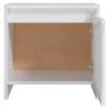 Elegant High Gloss White Bedside Cabinet - 45x34x44.5 cm