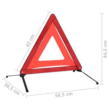 Traffic Warning Triangles - 4 Pcs Red | Safe & Reliable