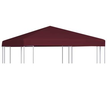 Gazebo Top Cover 310 g/m² 3x3 m Bordeaux | Hipomarket UK