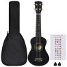 Soprano Ukulele Set with Bag for Kids - Black 21"