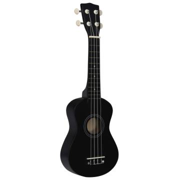 Soprano Ukulele Set with Bag for Kids - Black 21"