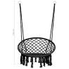 Hammock Swing Chair 80 cm Anthracite - Perfect for Kids Fun