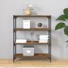 Book Cabinet Smoked Oak 80x33x100 cm - Stylish Storage