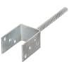 Fence Anchors 6 pcs - Silver Galvanised Steel | HipoMarket