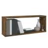 Wall Cube Shelves - Smoked Oak (2 pcs) | Hipomarket UK