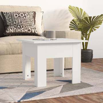 Stylish White Coffee Table 55x55x42 cm - Engineered Wood