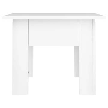 Stylish White Coffee Table 55x55x42 cm - Engineered Wood