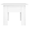 Stylish White Coffee Table 55x55x42 cm - Engineered Wood