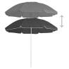 Outdoor Parasol with Steel Pole - Anthracite 180 cm