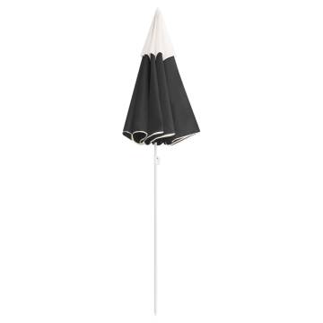 Outdoor Parasol with Steel Pole - Anthracite 180 cm