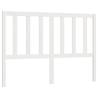 Stylish White Bed Headboard - 146x4x100 cm Solid Pine Wood