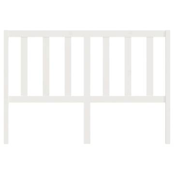 Stylish White Bed Headboard - 146x4x100 cm Solid Pine Wood