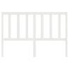 Stylish White Bed Headboard - 146x4x100 cm Solid Pine Wood