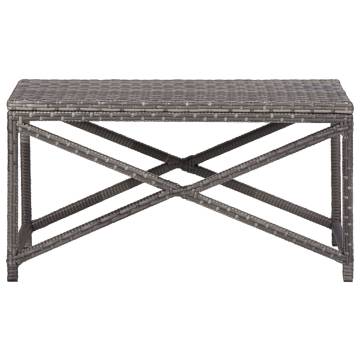 Stylish 80 cm Poly Rattan Garden Bench in Grey | HipoMarket