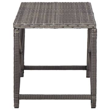 Stylish 80 cm Poly Rattan Garden Bench in Grey | HipoMarket