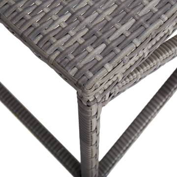 Stylish 80 cm Poly Rattan Garden Bench in Grey | HipoMarket