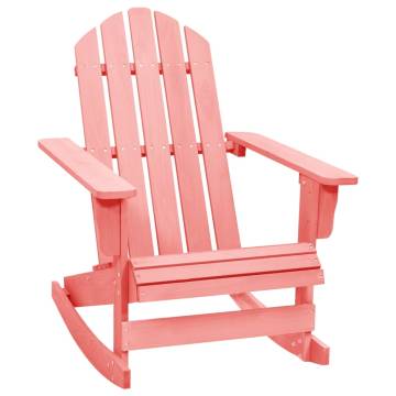 Garden Adirondack Rocking Chair - Solid Fir Wood Pink