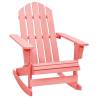 Garden Adirondack Rocking Chair Solid Fir Wood Pink Colour pink Quantity in Package 1 