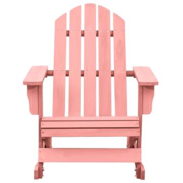 Garden Adirondack Rocking Chair - Solid Fir Wood Pink