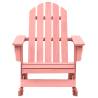 Garden Adirondack Rocking Chair - Solid Fir Wood Pink