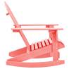 Garden Adirondack Rocking Chair - Solid Fir Wood Pink