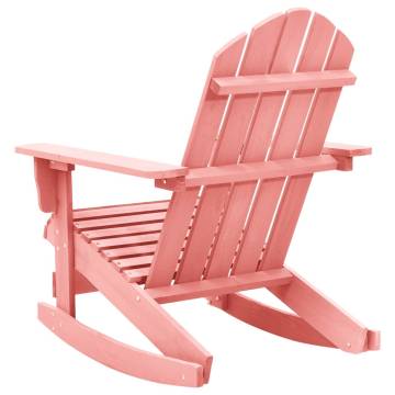 Garden Adirondack Rocking Chair - Solid Fir Wood Pink