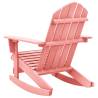 Garden Adirondack Rocking Chair - Solid Fir Wood Pink