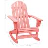 Garden Adirondack Rocking Chair - Solid Fir Wood Pink