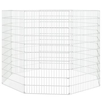 8-Panel Rabbit Cage - Spacious Galvanised Iron Pet Enclosure