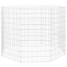 8-Panel Rabbit Cage - Spacious Galvanised Iron Pet Enclosure