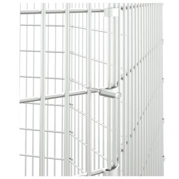 8-Panel Rabbit Cage - Spacious Galvanised Iron Pet Enclosure