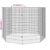 8-Panel Rabbit Cage - Spacious Galvanised Iron Pet Enclosure