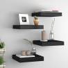 Floating Wall Shelves 4 pcs Black 23x23.5x3.8 cm MDF Colour black Size 23 x 23.5 x 3.8 cm Quantity in Package 4 Number of Pieces 1 