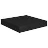 Floating Wall Shelves - Stylish Black MDF - 4 pcs