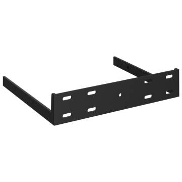 Floating Wall Shelves - Stylish Black MDF - 4 pcs