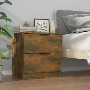 Elegant Smoked Oak Bedside Cabinet - Quality & Style