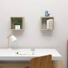 Wall Cube Shelves 2 pcs Sonoma Oak - Stylish Storage Solution