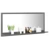 High Gloss Grey Bathroom Mirror - Stylish & Functional | HipoMarket