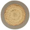 Natural & Grey Jute Cotton Placemats - 4 Pcs | Hipo Market