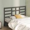 Bed Headboard Grey 146x4x104 cm Solid Wood Pine Colour grey Size 146 x 104 cm Quantity in Package 1 