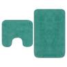 Bathroom Mat Set 2 Pieces Fabric Turquoise Colour turquoise Quantity in Package 1 